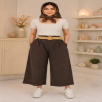 شلوار واید لینن زنانه